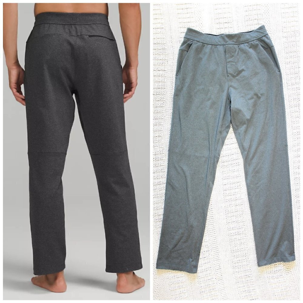 Lululemon Discipline Yoga men Grey Pants Size M traveling stretch sport / as is